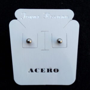 Aros bolitas de acero quirúrgico  4 mm.