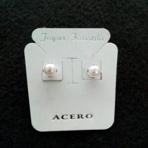 Perlas engarzadas en acero quirúrgico Numero 4