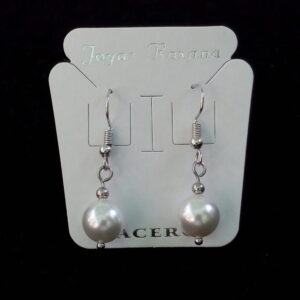Aros perlas colgantes numero 10