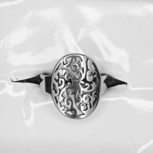 Anillo acero quirúrgico.