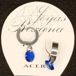 Argollas italiana con colgante.